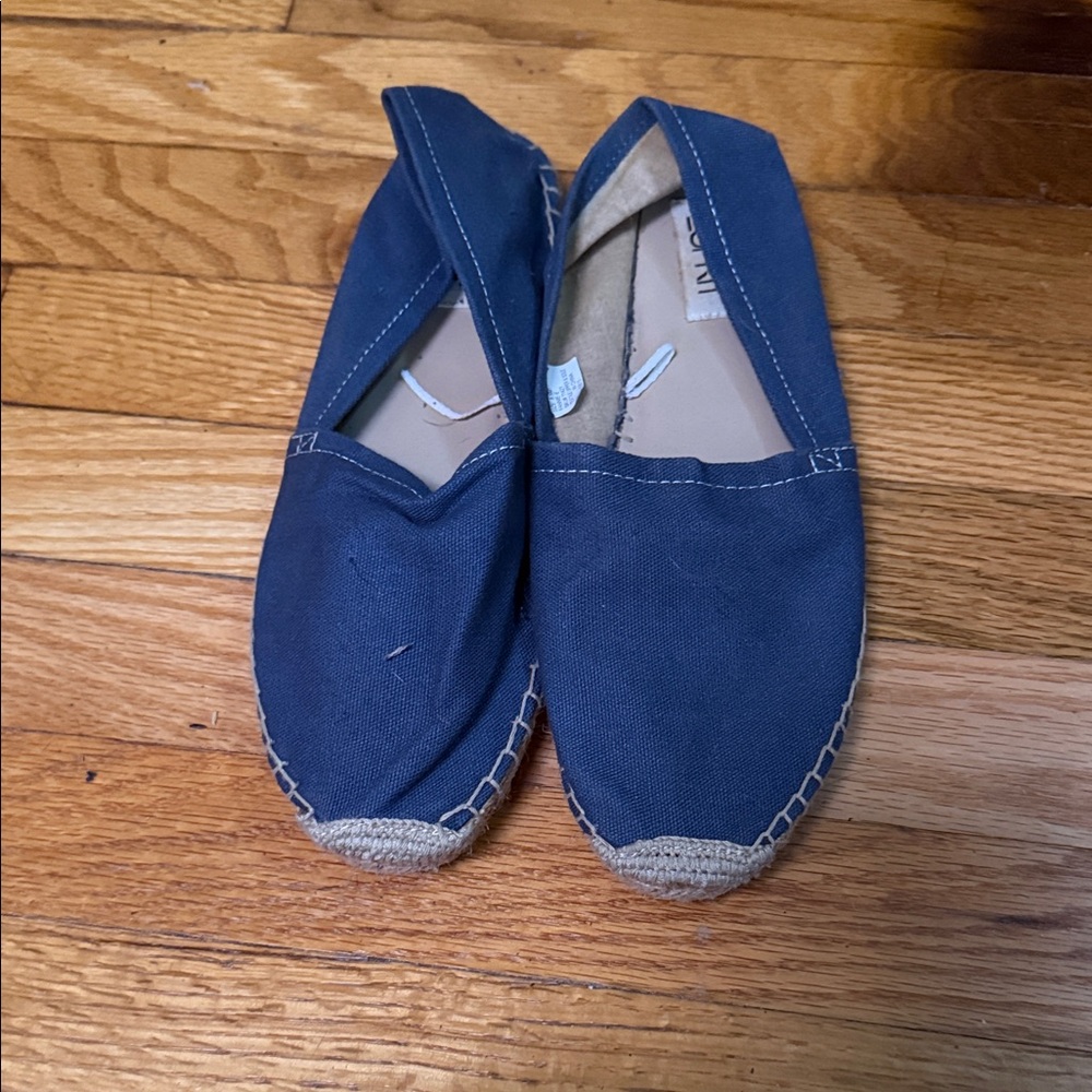 Esprit Navy Canvas Slip-On Loafers